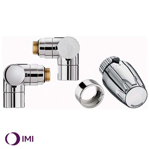 Design-Edition Комплект IMI Heimeier подвійний кутовий правий хромований