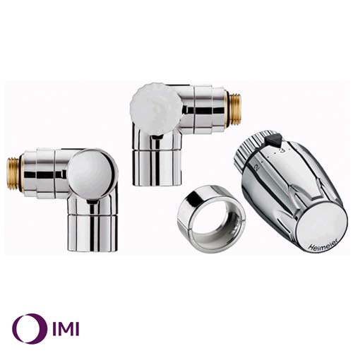 Design-Edition Комплект IMI Heimeier двойной угловой левый хромированный